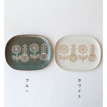 日本製HANAtoHA 瀨戶燒 花朵 蒲公英 大盤/中盤 日式 餐盤 盤子 陶瓷 餐具 水果盤 現貨 日本美濃燒