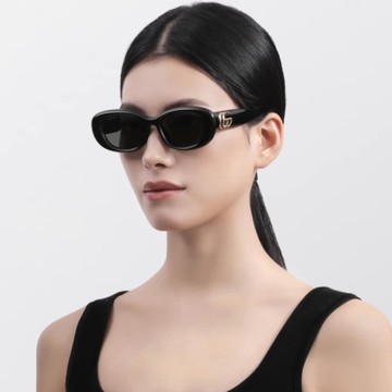 【GUCCI 古馳】圓形膠框太陽眼鏡(GG1829SK-001 GG LOGO 系列)