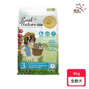 【Real Power 瑞威】全犬3號 海洋魚貝 舒敏護膚配方4kg (狗飼料/犬飼料/犬糧)