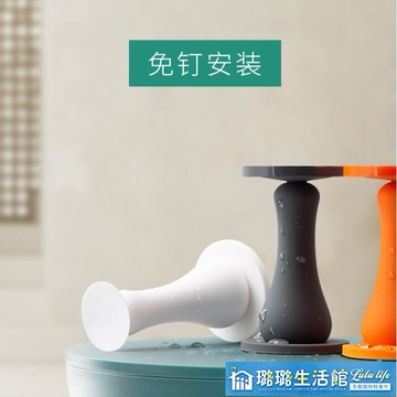居家良品~門阻器門吸免打孔防撞墻硅膠強磁墻吸防門閉神器衛生間門把手門阻門擋器 雙11全館免運