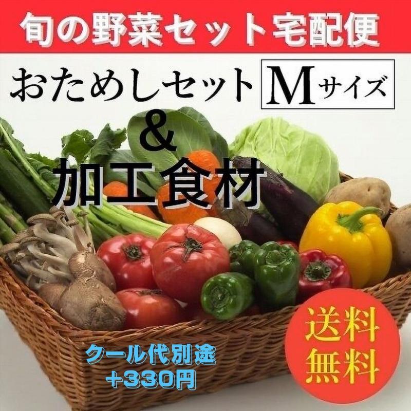 食品 お試し旬の野菜＆加工食材 詰合せセット Mセット８〜９種類 ２〜４人向き 宅配サービス 送料無料