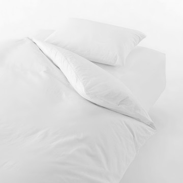 MUJI 無印良品 柔舒水洗棉被套  柔白色  單人