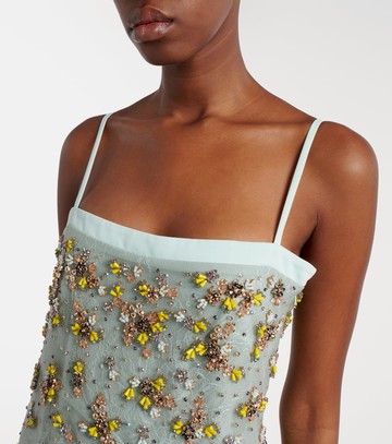 Costarellos Palla embellished lace and tulle midi dress