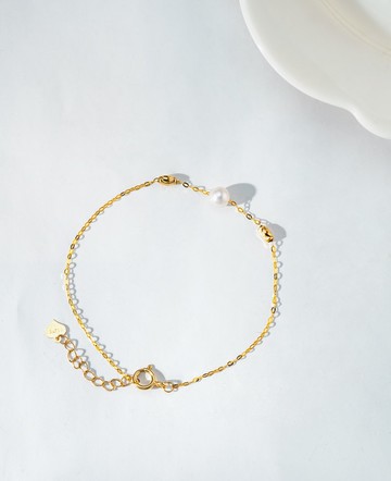 Akoya 小金球 18K金 手鏈