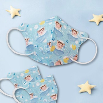 天心/醫療口罩/2~4歲/幼童立體30入/澎澎時光