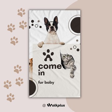 【Walkplus】快乾大毛巾(FUNNY毛小孩C款)(尺寸:75*130CM)