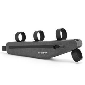 【日本代購】ROCKBROS 1.5L 全防水自行車包前管三角加長雙拉鍊防刮自行車包自行車配件