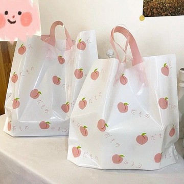 服裝袋 手提塑料袋 化妝品袋 服飾店手提袋 購物袋 環保購物袋 禮品袋 夏日水蜜桃清新袋 塑料購物袋