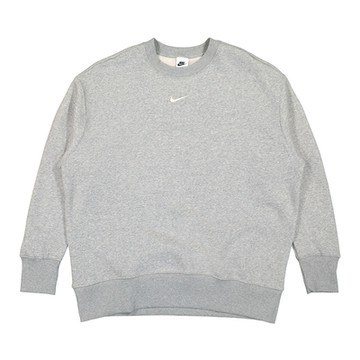 Nike PHNX FLC OS Crew 女款 灰色 運動 休閒 寬鬆 磨毛 棉質 大學T 長袖 DQ5734-063