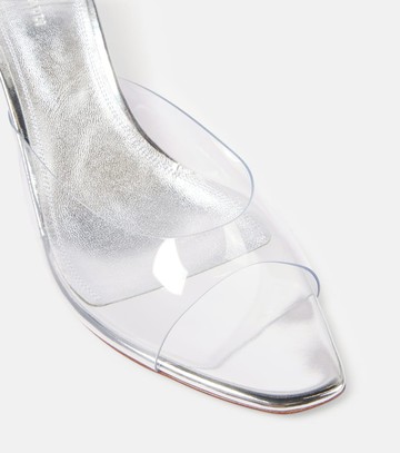 Amina Muaddi Alexa Glass 60 PVC mules