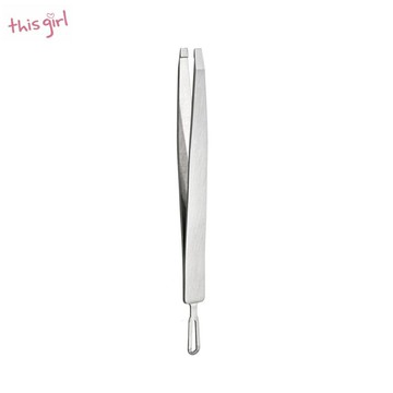 This Girl 平口眉毛夾+刮粉刺棒 AB-075 /拔毛夾 (袋裝)【官方旗艦店】