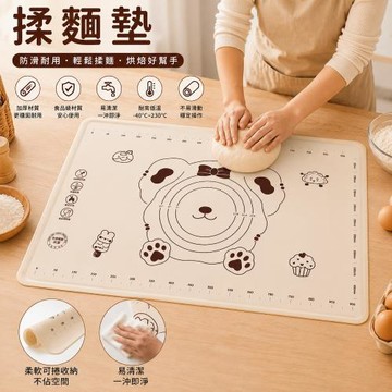 【A&R】食品級 6mm 加厚矽膠揉麵墊 100x70cm 加大款 (烘焙好幫手 防滑耐用 輕鬆揉麵 耐高低溫 易清潔)