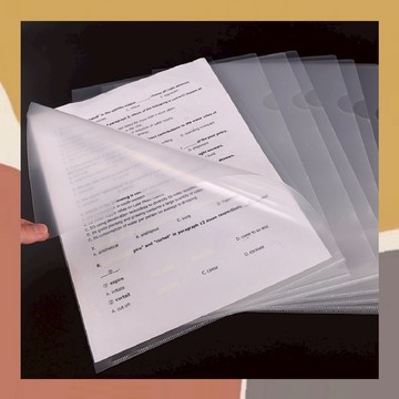 ［so媽］✨台灣現貨📦透明L型文件夾 A4 單入 保護套 透明L夾 資料夾 文件套