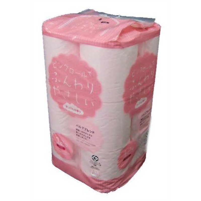 ふんわりやさしい トイレットペーパー せっけんの香り 12ロール ダブル ピンク 通販 Lineポイント最大0 5 Get Lineショッピング