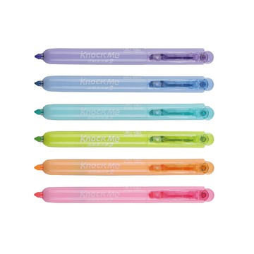 SKB 按動柔光筆 4mm / 斜頭 6色 12支入/盒 IK-2501A【APP滿額下單10%點數(單一帳號最高5000點)】1/31止