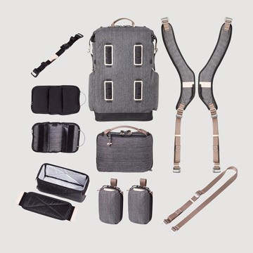 【Dr.Wilds荒野醫生】17.5升 3C保護 穿梭背包《全配組》後背包 收納 旅行 親子必備 防水 灰 台灣出貨(不含水壺袋) 天幕灰