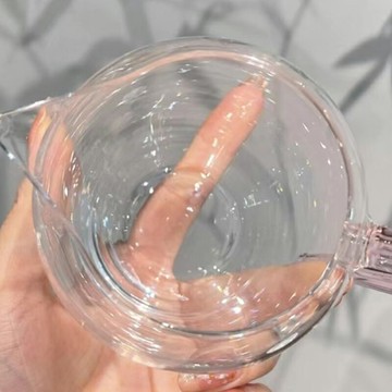 熱銷驚蟄 透明高硼硅玻璃公道杯 加厚帶把家用耐熱防燙茶海功夫茶具