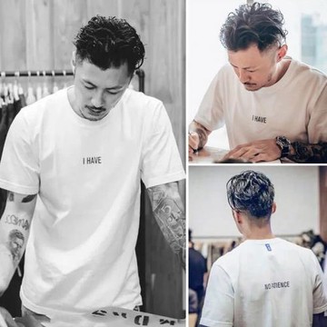 HANDIAN新款夏季潮牌短袖T恤男純棉大碼寬松圓領潮流半袖男裝上衣