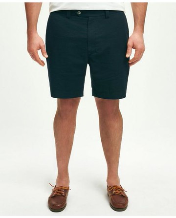Brooks Brothers Men's Big & Tall Cotton Seersucker Shorts | Navy | Size 56