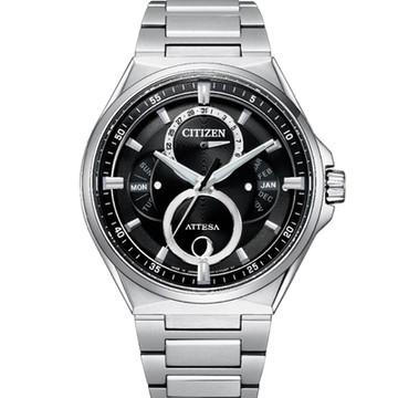 CITIZEN星辰/光的耀動光動能男錶/鈦金屬月相腕錶42mm/BU0060-68E