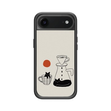 iPhone Air Mod NX -邊框背蓋組合 (相機按鈕) 黑 - ilovedoodle (Lim Heng Swee) - Coffee Cat: 慢滴醇香