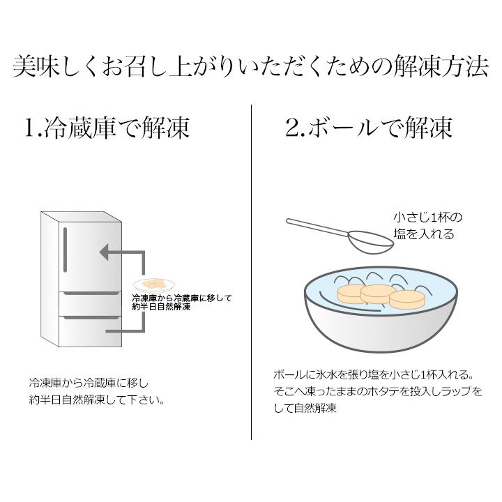 北海道猿払産 ホタテ玉冷冷凍貝柱 3Sサイズ500g 21〜25玉 