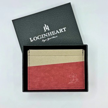 LOGINHEART｜五福梅_熱情紅灰 全防護屏蔽感應卡夾 名片夾 5卡層皆受屏蔽 防盜刷 防消磁 台灣製造