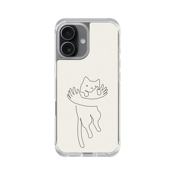 iPhone 17 ClearX (MagSafe 兼容) 晶透白 - ilovedoodle (Lim Heng Swee) - Hug One Line - 愛與擁抱