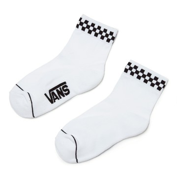 Peek-A-Check 女款白色棋盤格短襪
