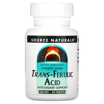Source Naturals, 運動員系列反式阿魏酸，250 毫克，60 片裝
