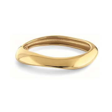 Calvin Klein CK Sculpted 柔和雕塑曲線手鐲 手環 新年開運 送禮推薦-金 35000818