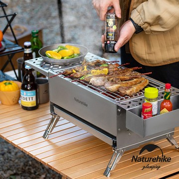 不鏽鋼燒烤爐 Naturehike 挪客 鼎食 不鏽鋼烤爐 烤肉爐 烤肉架 篝火台 兩用 焚火台 暖爐 烤爐 戶外 露營