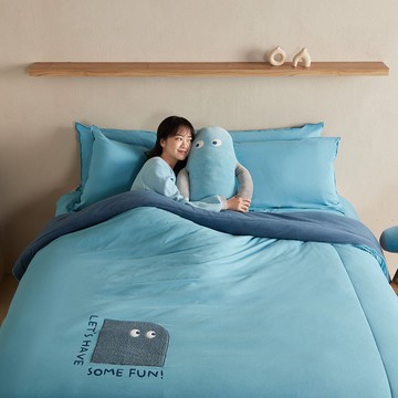 睛睛 蓄暖被-冰島藍