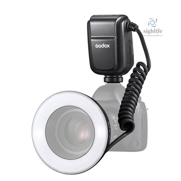Godox MF-R76N i-TTL 微距環形閃光燈 GN14 10 級可調亮度帶 8 片轉接環大容量電池更換相機 M