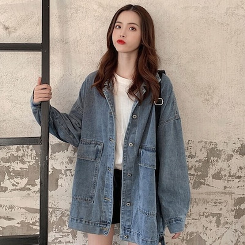 デニムジャケット レディース 秋 ジャケット デニム Gジャン ゆったり デニムシャツ 春 アウター 通販 Lineポイント最大5 0 Get Lineショッピング