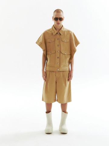 Barbican Vest Jacket Light Brown
