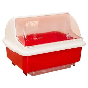 HOUSE 好室喵 中迴轉碗籃 8.5L  380 x 290 x 270mm  紅色  1個