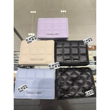 開發票🧾Chrs代購 💕小ck鏈條短夾 蝴蝶結限定 小香風菱格短夾 皮夾 小錢包❤️小廢包送禮首選 情人節 生日禮物