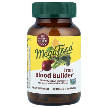 MegaFood, 生血™，鐵，60 片