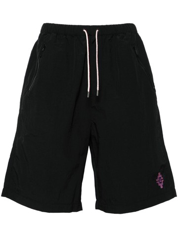 Marcelo Burlon County of Milan - Graffiti Cross bermuda shorts - men - Polyester/Recycled Polyamide - S - Black