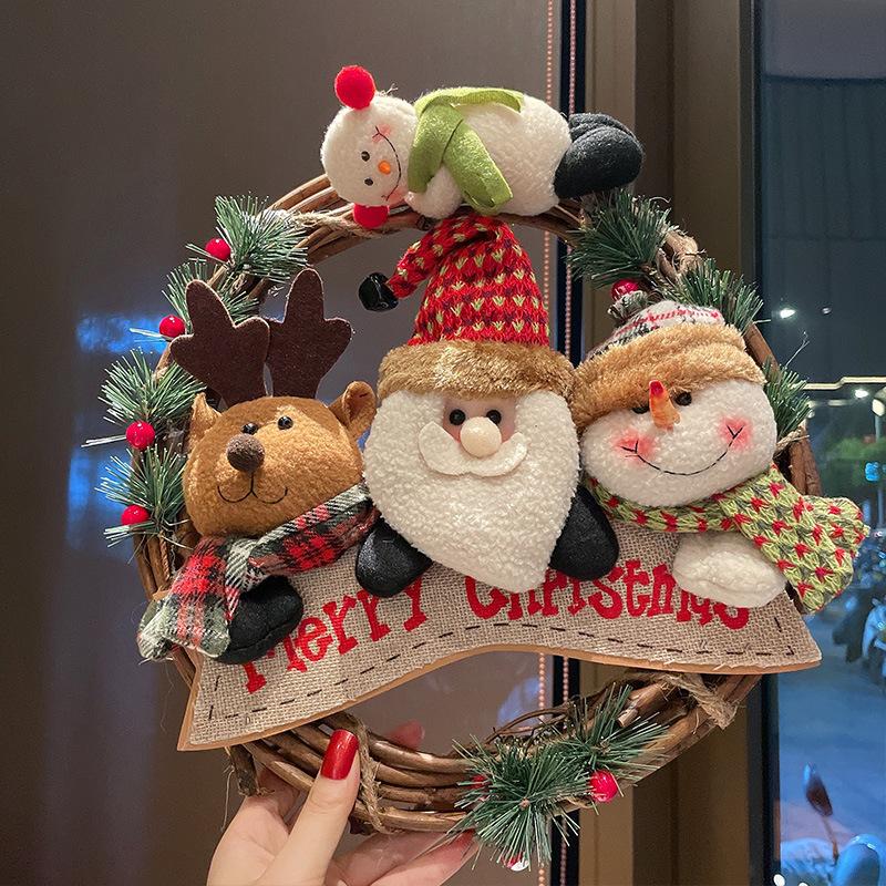 フラワーリースクリスマスリース花輪スワッグ大きいオーナメント