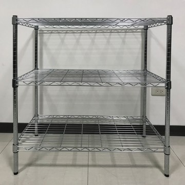 我塑我形90 x 45 x 90 cm 三層鍍鉻收納鐵力士架