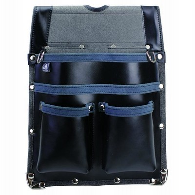 ふくろ倶楽部 伝説 大型かりわく(鋲止) 「黒」 HB-302K 腰袋 010475 。