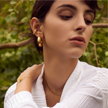 Elements 扭紋圓環耳扣