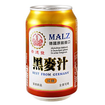 [家速配]崇德發減糖黑麥汁Can 330ml