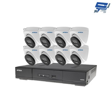 昌運監視器 avtech陞泰組合 dgh1107bx-u1主機+dgm5203svt攝影機*8
