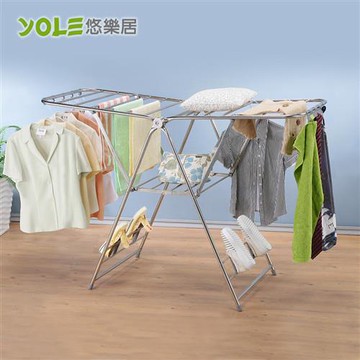 【YOLE悠樂居】全不鏽鋼大蝴蝶曬衣架#1228037
