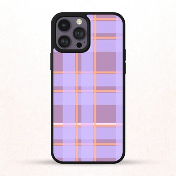 復古粉紅格紋圖案 10 吋 iPhone 手機殼 三星手機殼