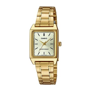 CASIO卡西歐 小巧方形指針錶/LTP-V007G-9E