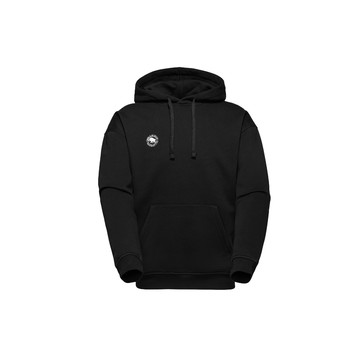MAMMUT Base ML Hoody Guarantee 1974 有機棉刷毛休閒長袖T恤 男 黑色 #1014-07080